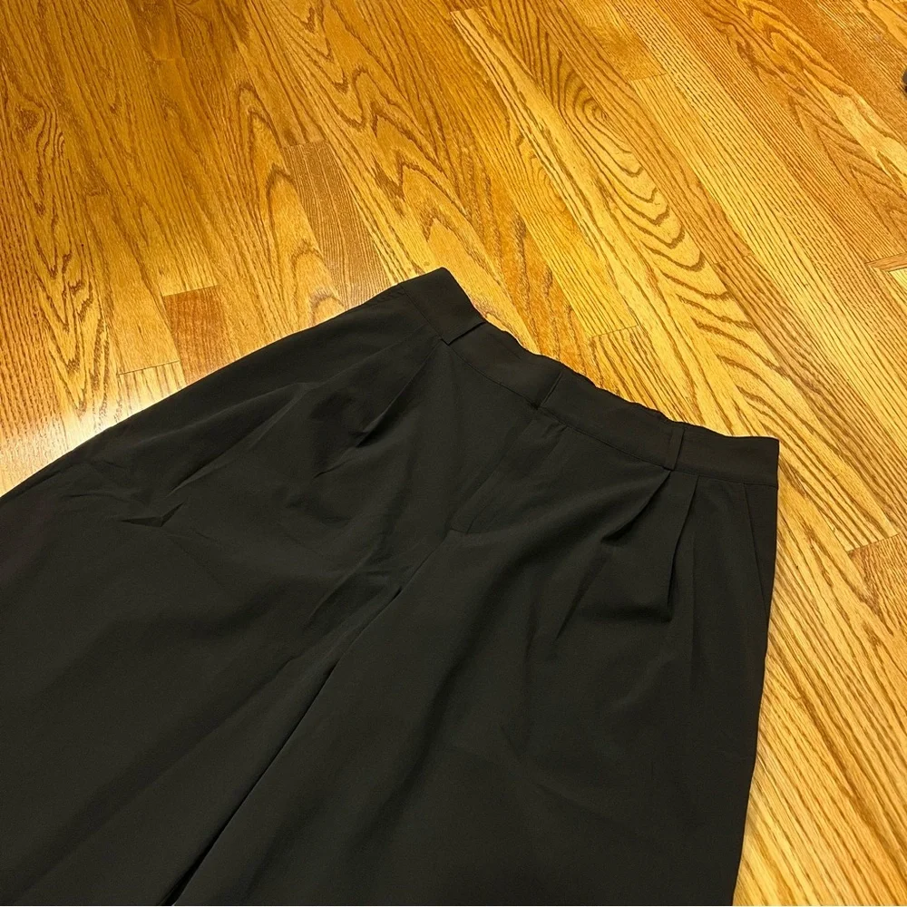 ALO Yoga High Waist Dreamscape Wide Leg Trouser Pants Black Size Large